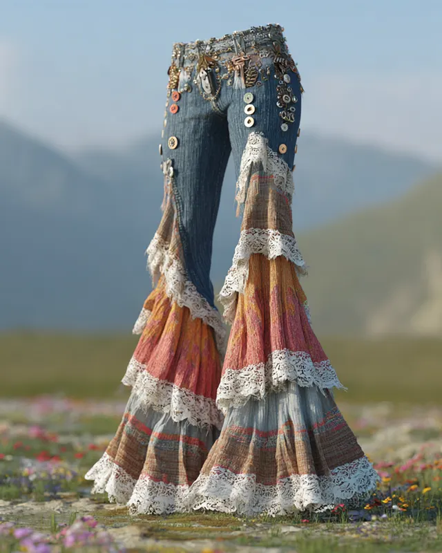 Women's Outdoor Fashion Spring Patchwork Long-Sleeved Shirt & Pants Two-Piece Set  8981