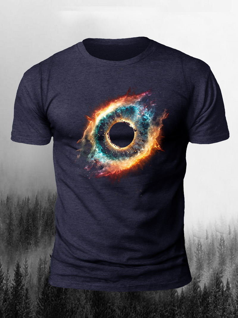 Men's Eye of the Universe Print Casual Short Sleeve T-shirt