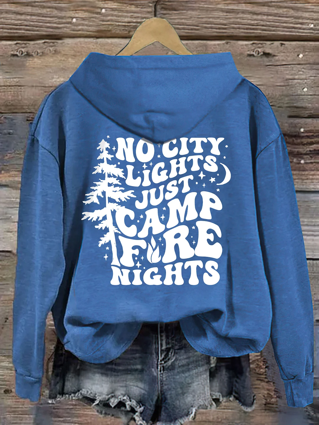 No City Lights Just Camp Fire Nights Hoodie
