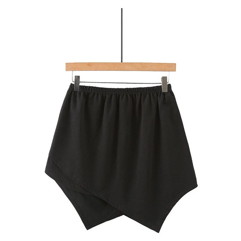 Women Fake Fashion False Shirt Tail Blouse Hem 2021 top New Cotton Detachable black Underskirt UK skirts womens mini skirt