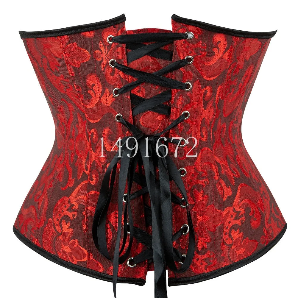 Sexy Corset Underbust Waist Cincher Corsets Gothic Corset Top Bustier Plus Size Corpete Corselet Black White Red Blue S-6XL