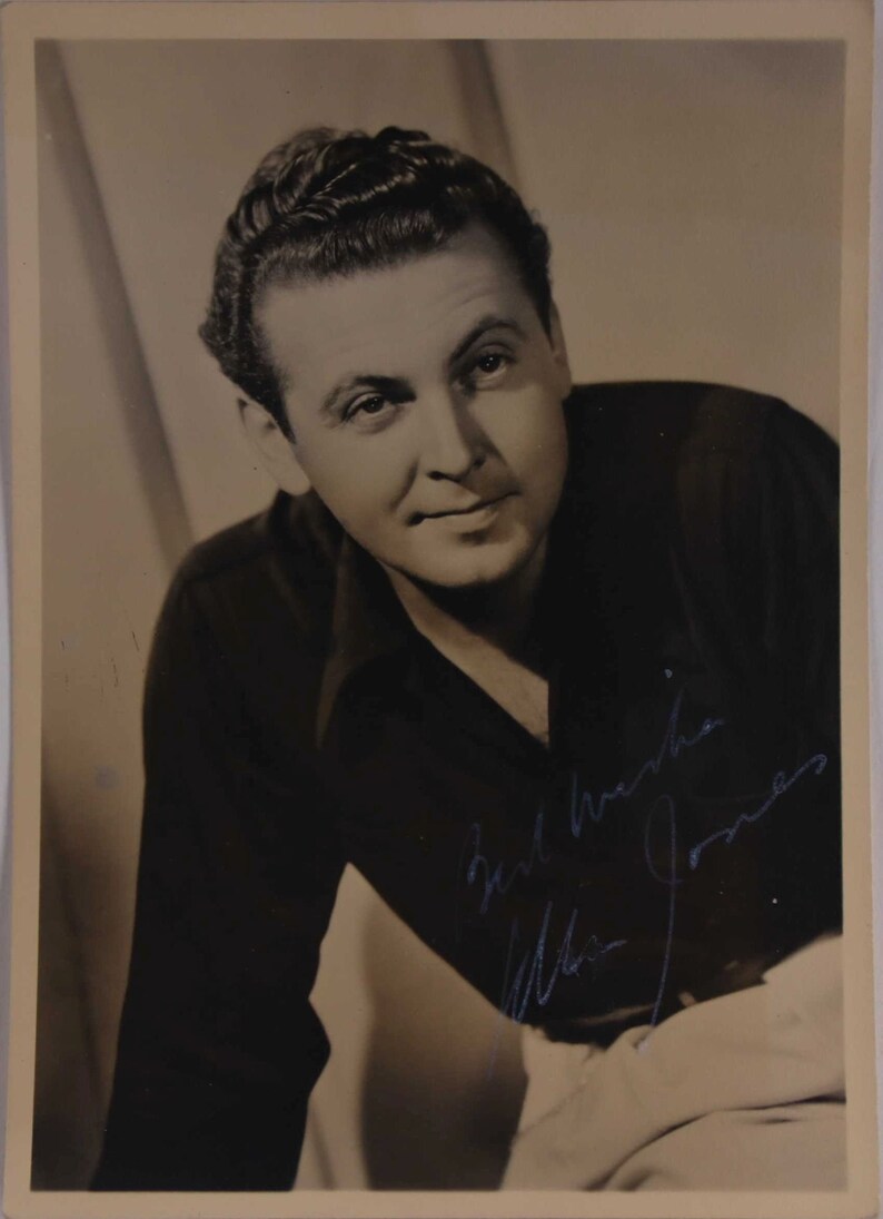 Allan Jones (d. 1992) Signed Autographed Vintage 5x7 Photo Poster painting - COA Matching Holograms