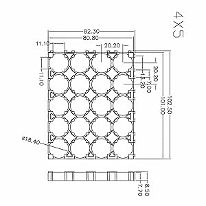 10 Pcs 18650 Battery Holder