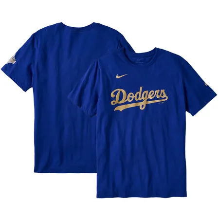 Men's Los Angeles Dodgers Nike Royal 2026 Gold Collection Wordmark T-Shirt