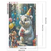 (40*60cm)Party White Bear - Full Round Drill Diamond Painting