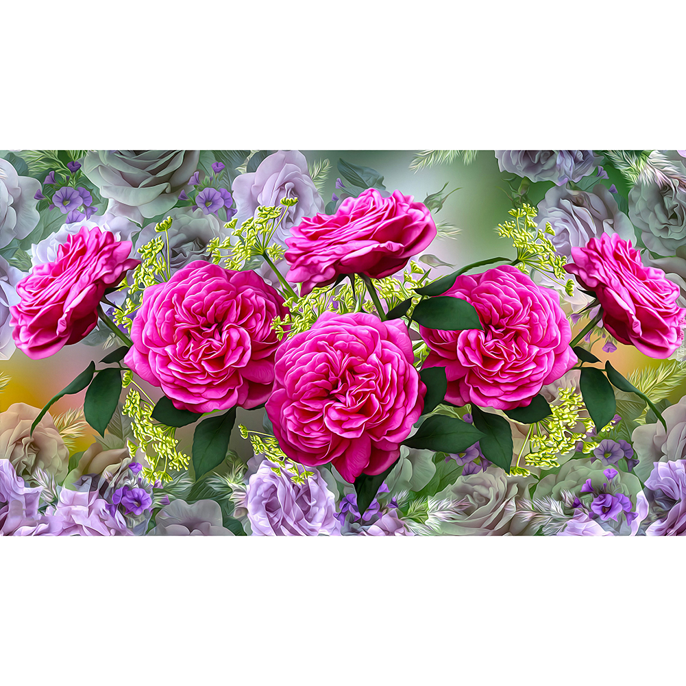 

45*85CM - Round Drill Diamond Painting - Flower Bouquet, 501 Original