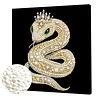 DIY Pearl Painting Snake for Home Wall Decor with Frame(30x30cm)