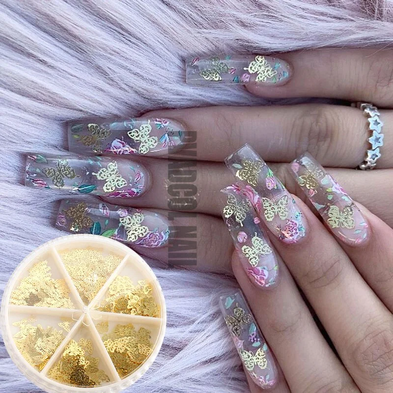 12pcs Nail Art Charm 3D Alloy Gold Constellation Letters Shape Crystal Rhinestone Press On Tips Decoration-Nail Inspo