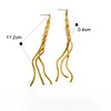 Stylish Twist Tassel 18K Golden Earrings Necklace Bracelet