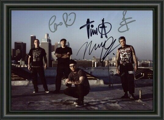 RANCID BAND FULLY SIGNED - A4 AUTOGRAPHED Photo Poster painting POSTER PRINT -  POSTAGE