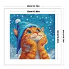 (US Only)Cat Printed Cross Stitch Kit 40x40cm DIY 14CT Thread Art Needlework Home Decor