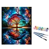 (US Only)Paint By Numbers Kit On Canvas DIY Oil Art Tree Picture Home Wall Decor40x50cm