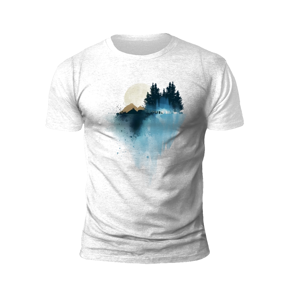 Moonlit Forest Silhouette T-Shirt