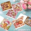6PCS DIY Diamond Art Greeting Cards Xmas Gingerbread Man Congratulations Cards