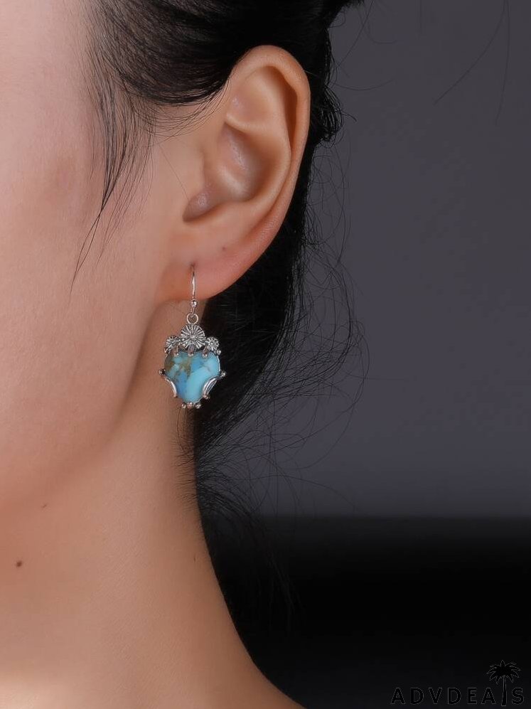 Heart Decor Drop Earrings