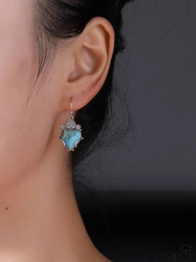 Heart Decor Drop Earrings