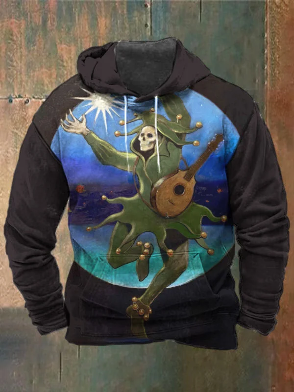 Unisex Skull Print Heavyweight Hoodies