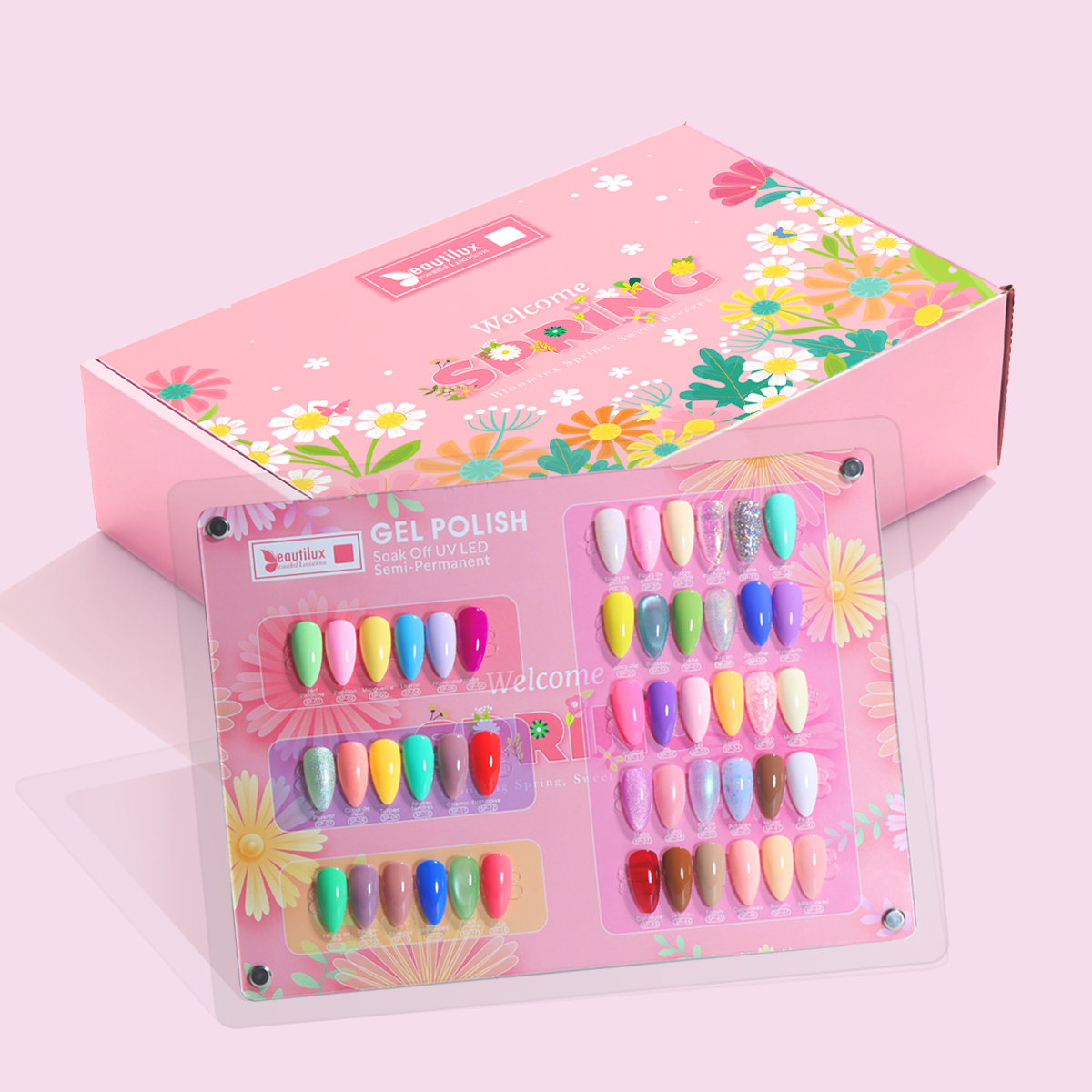 Beautilux Gel Polish Kit 48pcs x10ml &ldquo;Welcome Spring" Collection