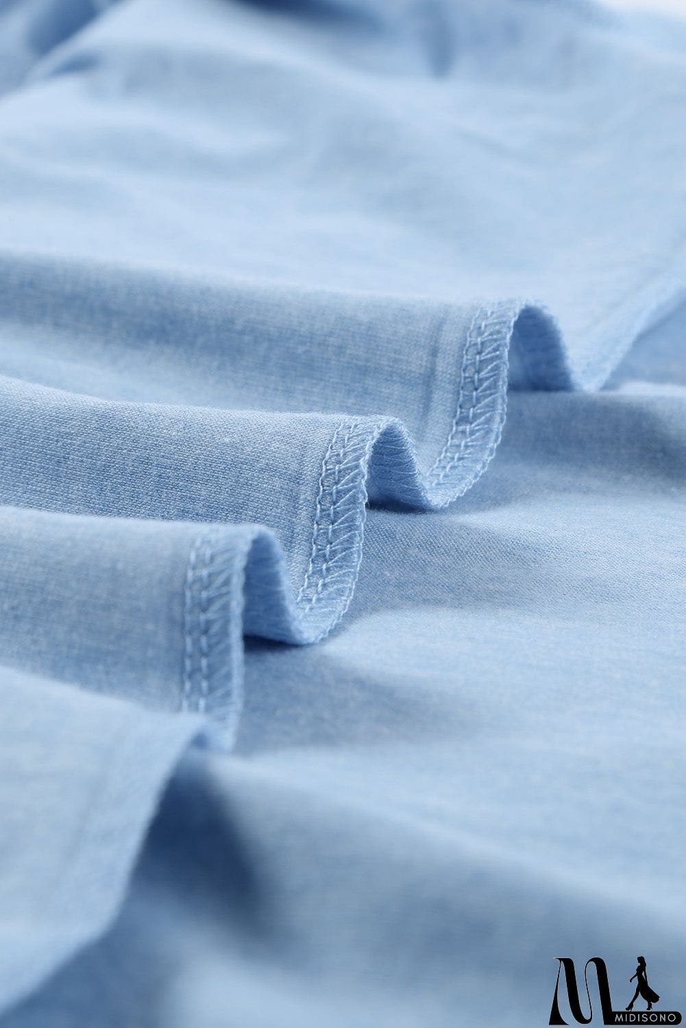 MidiSono - Sheer Stripe V-Neck Top