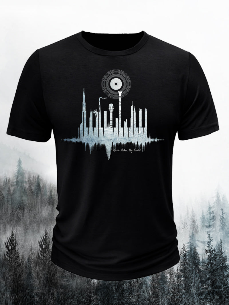 Men's Music Ruling My World Short-Sleeved Shirt