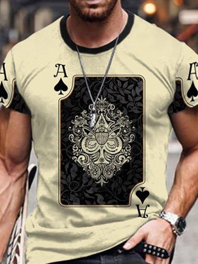 As Picture Printed Crew Neck Shirts & Tops