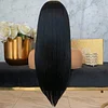 Glueless Natural Black Long Straight Wig With Bang