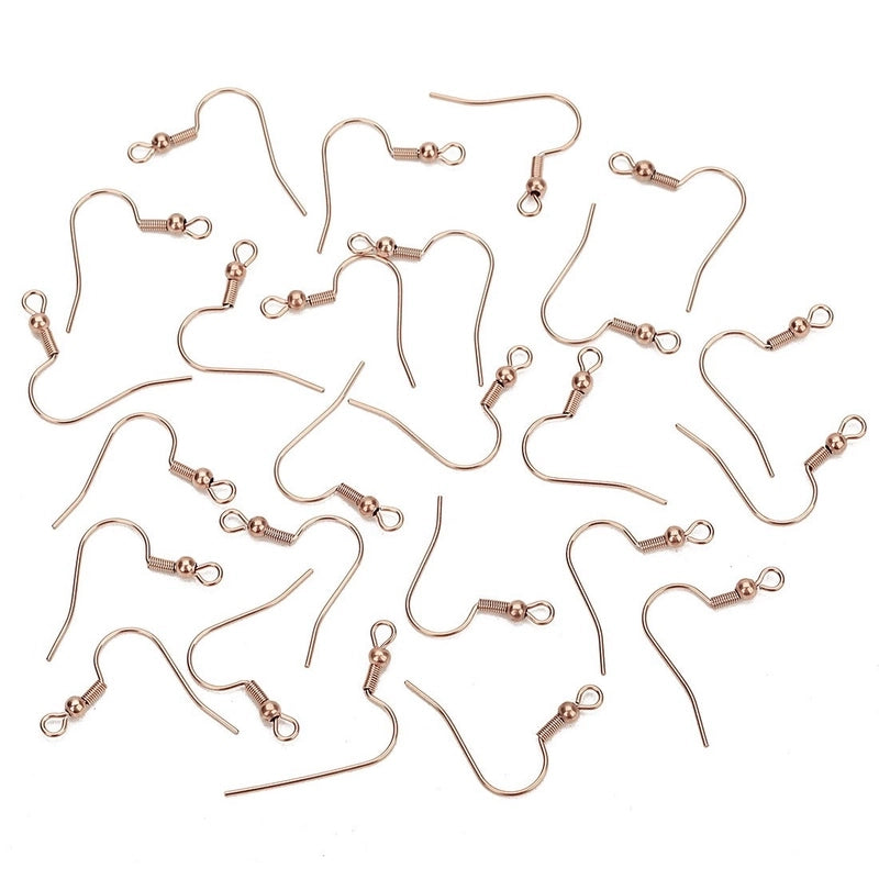 20 PCS/Package Stainless Steel Solid Color Hook Earring Findings Minimalist