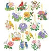 15Pcs Flowers Animals DIY Double Sided Diamond Painting Keychain Kits for Adults