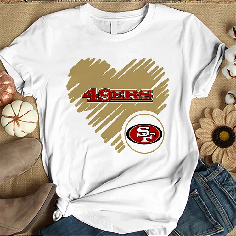 San Francisco 49ers Women's White Relaxed T-Shirt
