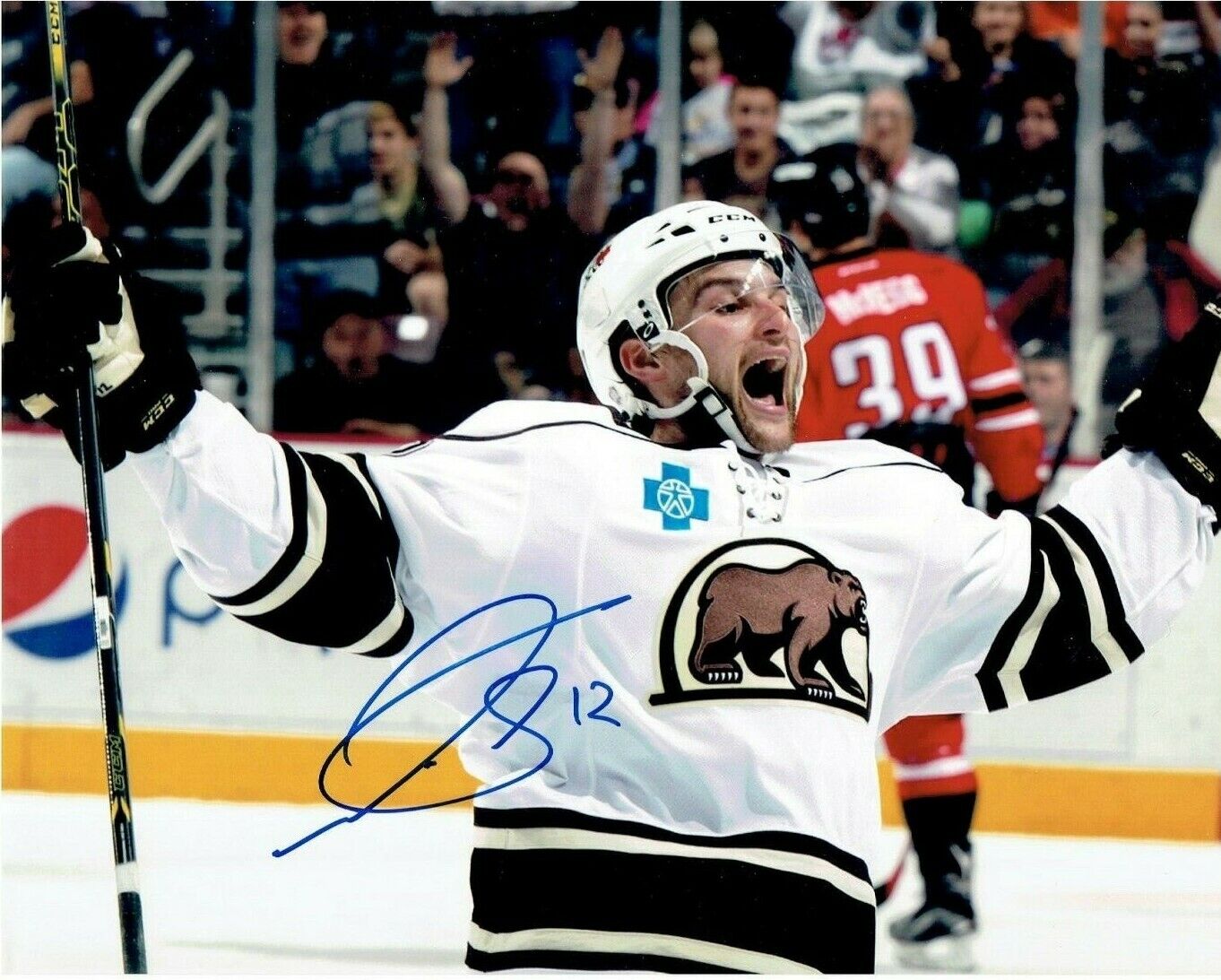 NATHAN WALKER autographed SIGNED HERSHEY BEARS 8x10 Photo Poster painting