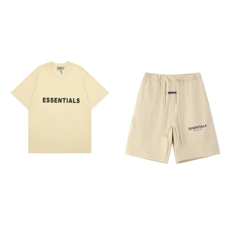 FOG ESSENTIALS Letter Short-sleeved T-shirt Suit for Unisex