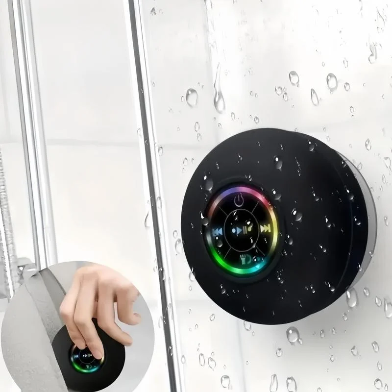 Likron Watches Likron Mini Waterproof Bluetooth Speaker with Suction Cup and Built-in Mic - Portable Wireless Shower Speak...