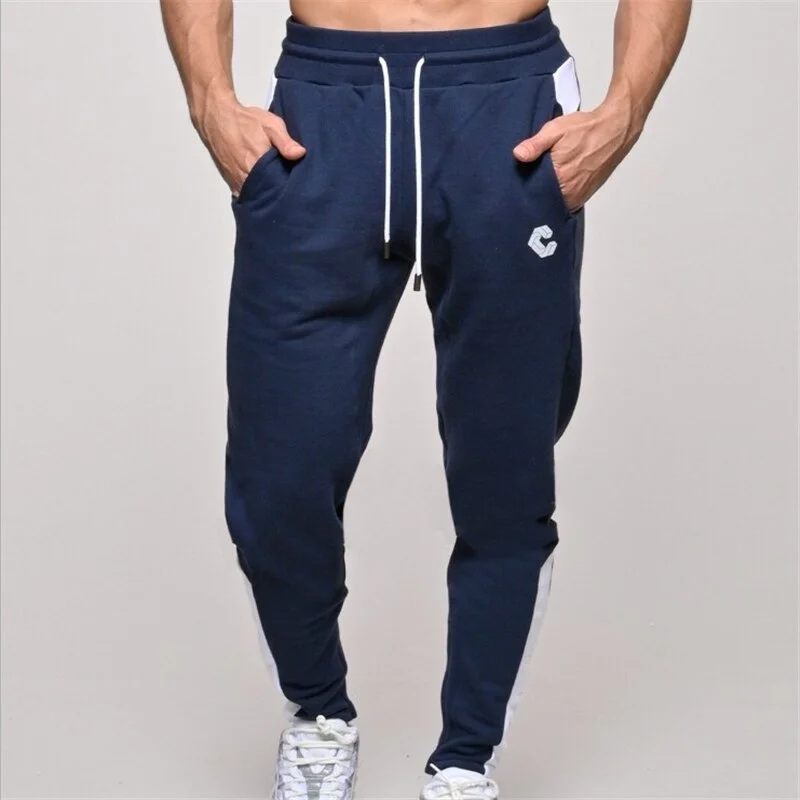 Aonga Men Sweatpants Fitness Bodybuilding Men Pants Casual Print Men Joggers Pants Cotton Sweatpants Slim Fit Streetwear Male Trouser aonga