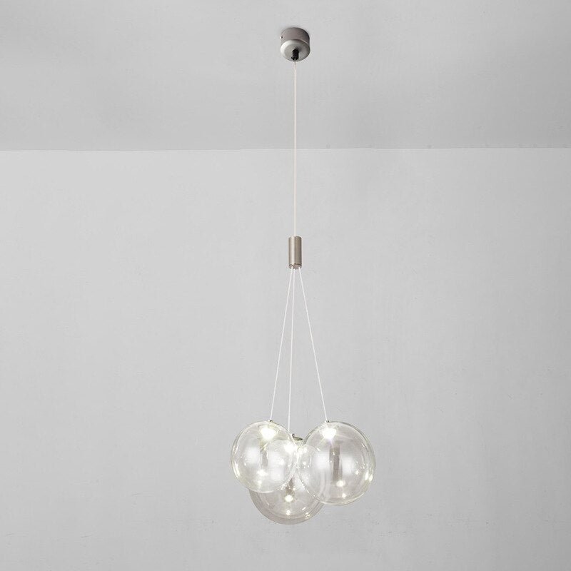 Nordic Glass Ball Lampshade LED Chandelier creative Kitchen Bedroom Dining Room Hanging Lamp Indoor Lighting Ceiling Chandeliers