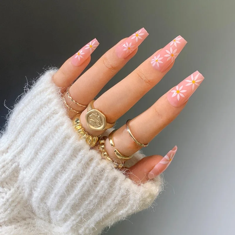 false nails with designs acrylic for nail Imitation Pearl Lace Bowknot press on nails Charming Pre Design fake nails with glue-Nail Inspo