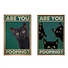 2pcs - Black Cat - Vintage Metal Signs(8*12Inch)  - Cat