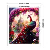 Red Peacock Full Stamped Cross Stitch Kit 11CT 3-Strand 50x65cm