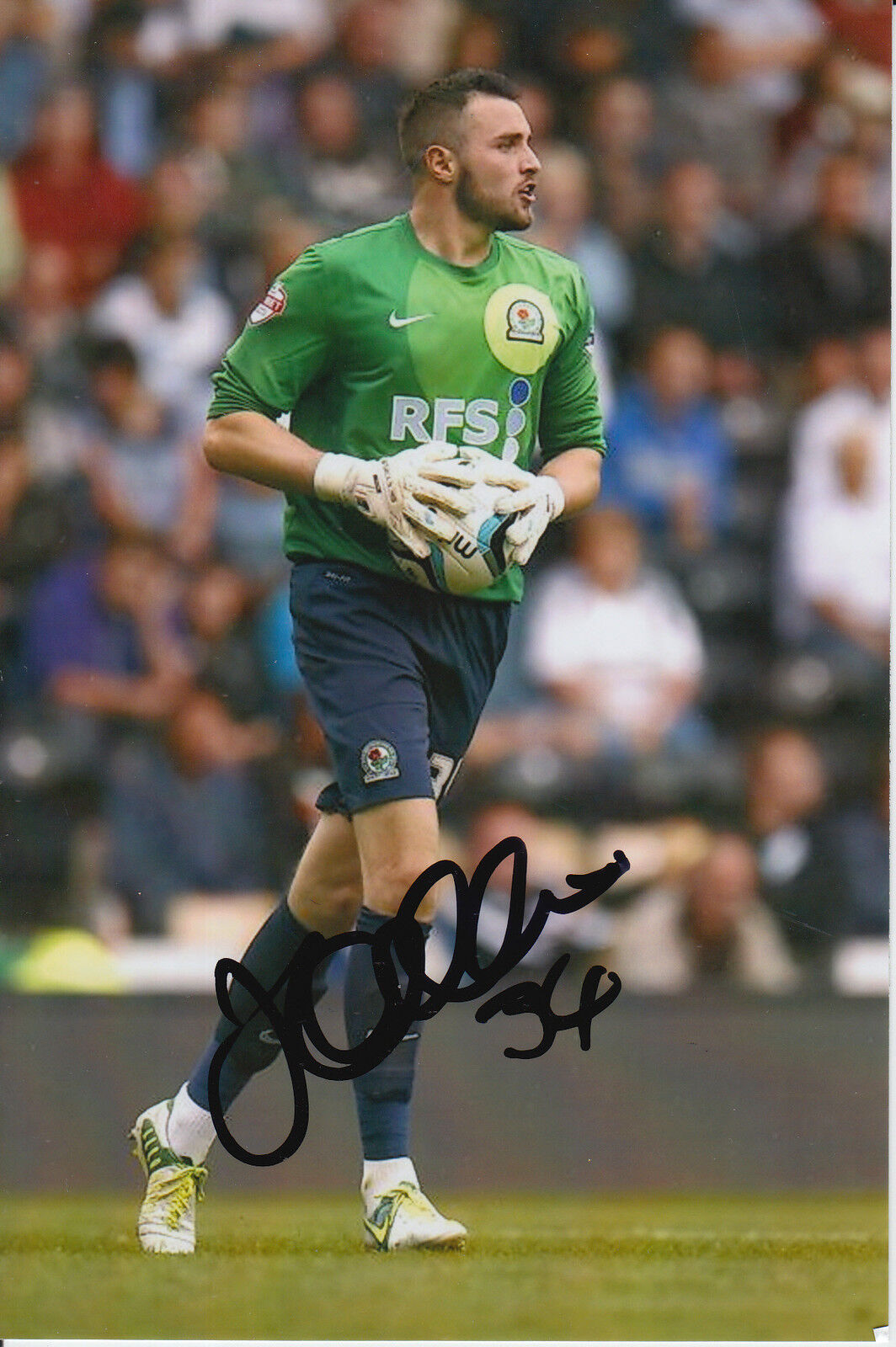 BLACKBURN ROVERS HAND SIGNED JAKE KEAN 6X4 Photo Poster painting 1.