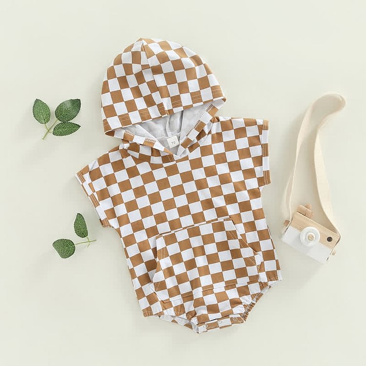 Baby Plaid Hooded Bodysuit
