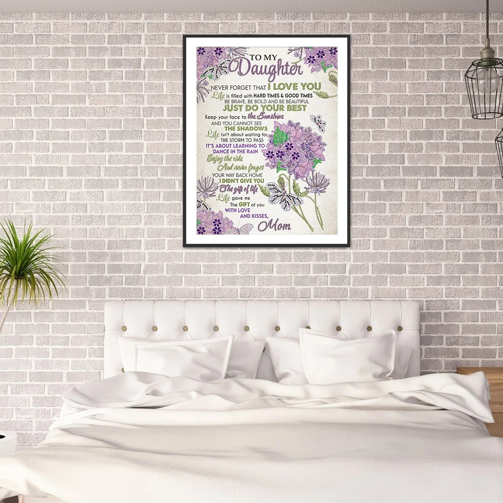 Diamond Painting - Partial Special Shaped Drill - Letters(30*40cm)