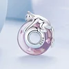 925 Silver Glass Cat Pendant Dangle Charm for Bracelet and Necklace