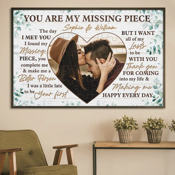 I WANT ALL OF MY LASTS TO BE WITH YOU - UPLOAD IMAGE, GIFT FOR COUPLES - PERSONALIZED HORIZONTAL POSTER