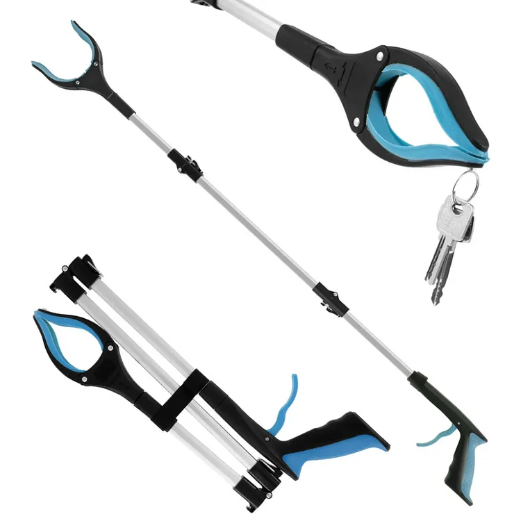 Foldable Grabber Tool with Magnetic 360° Swivel Clip