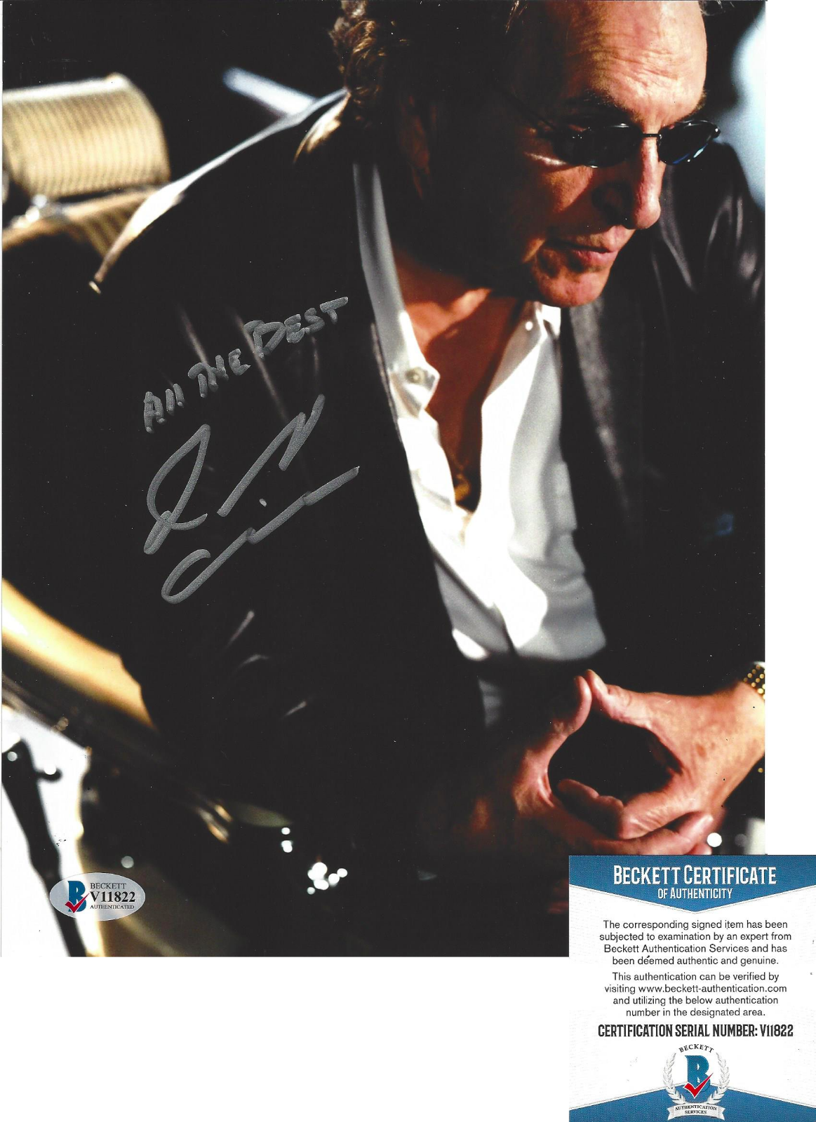 DANNY AIELLO SIGNED 'THE GODFATHER' 8x10 MOVIE Photo Poster painting C ACTOR BECKETT COA BAS