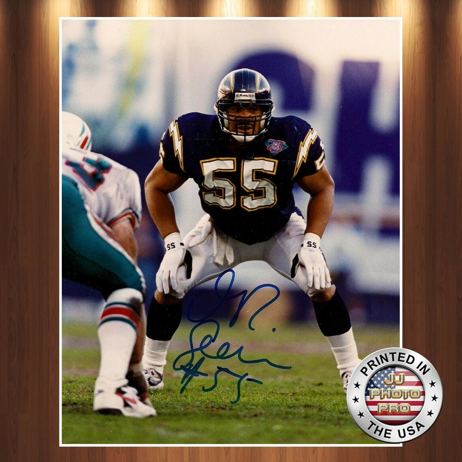 Junior Seau Autographed Signed 8x10 Photo Poster painting (HOF Chargers) REPRINT