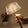 Crystal Table Lamp Cordless Desk Lamp Dimmable Sleeping Light for Restaurant Bar