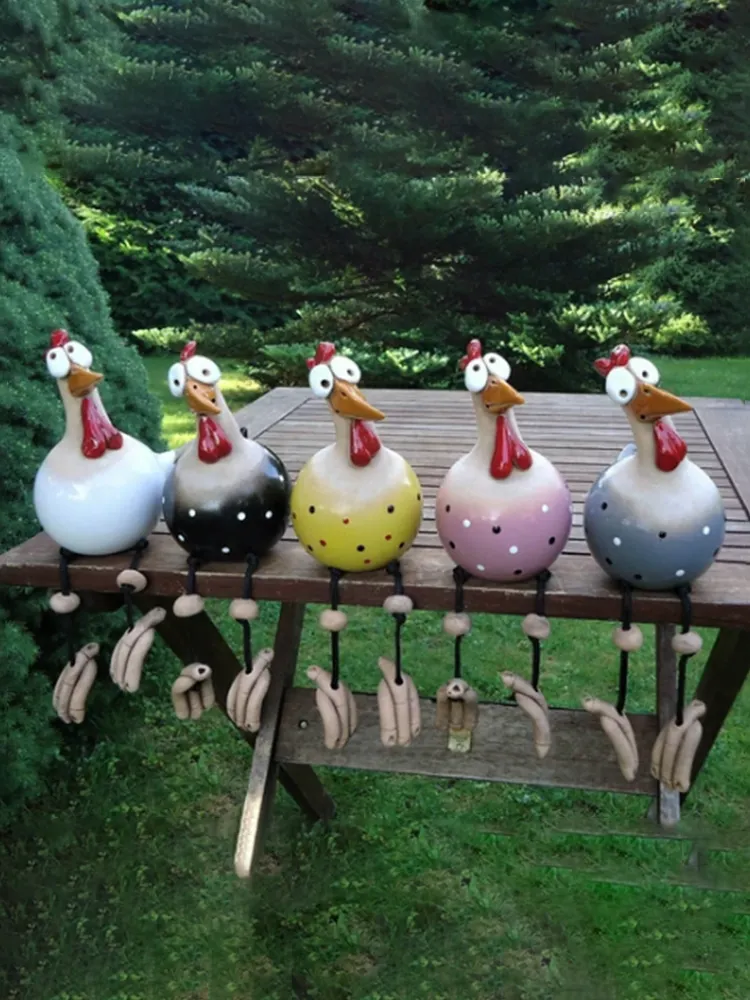Chicken Decor Outdoor Garden Statues Sculptures