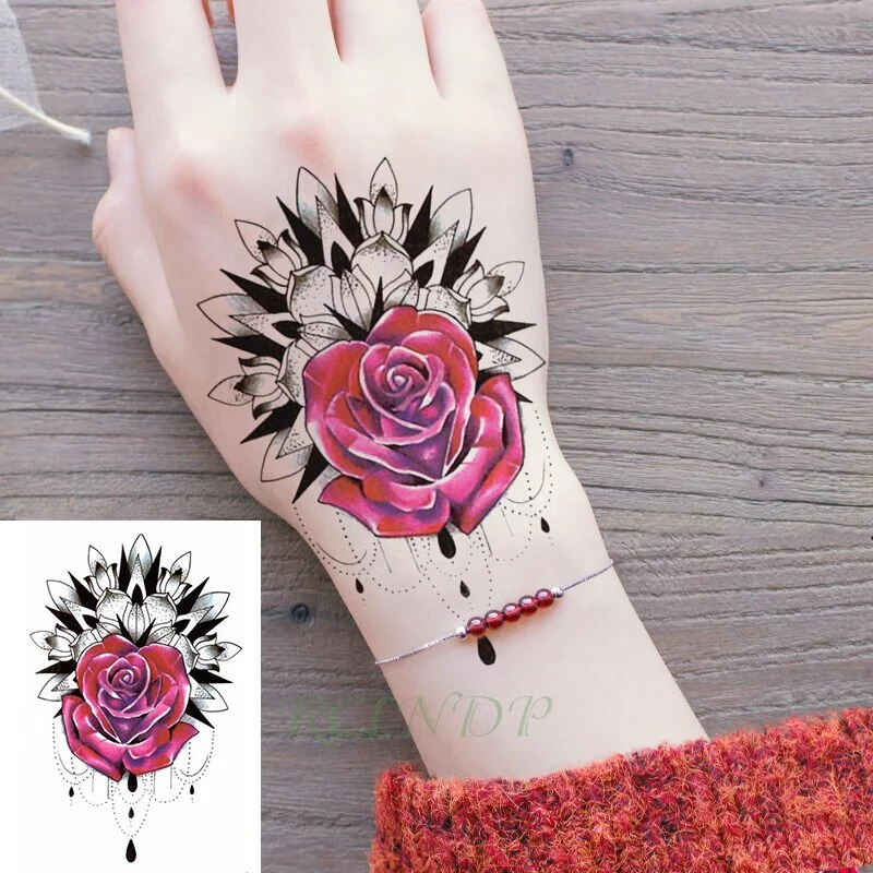 Waterproof Temporary Tattoo Sticker sexy blue red lips tattoo kiss tatto stickers flash tatoo fake tattoos for girls women
