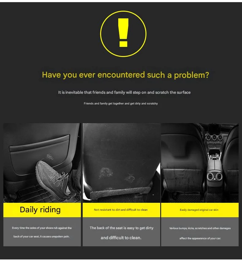 Car modified seat rear atmosphere light anti-kick pad