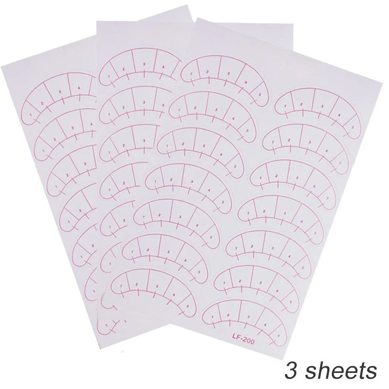 3/5/10Sheets Paper Patches 3D Eyelash Under Eye Pads Lash Eyelash Extension Paper Patches Eye Tips Sticker Wraps Make Up Tools